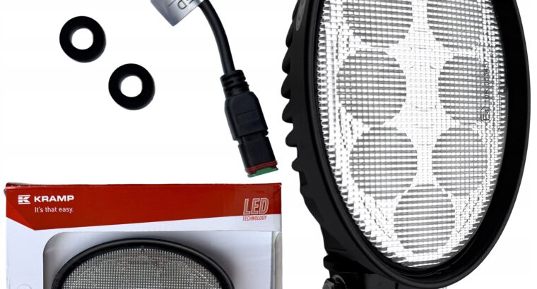 MOCNA WYDAJNA LAMPA ROBOCZA LED OWALNA 24W 2240LM ŚWIATŁO ROZROSZONE 8 LED