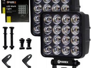 MOCNA LAMPA ROBOCZA 64 LED KWADRATOWA 64W 6400LM 12/40V ŚWIATŁO ROZPROSZONE