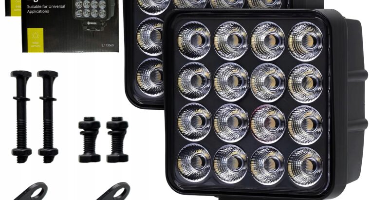 MOCNA LAMPA ROBOCZA 64 LED KWADRATOWA 64W 6400LM 12/40V ŚWIATŁO ROZPROSZONE