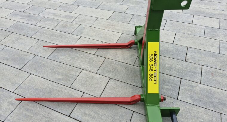 widły do bel 2 kły, balotów, igła, podnośnik do siana na tył ciągnika, tuz