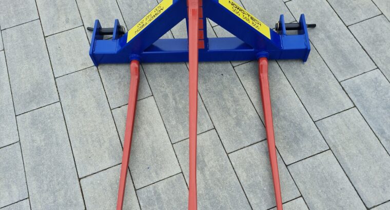 widły do bel 3 kły, balotów, igła, podnośnik do siana na tył ciągnika, tuz