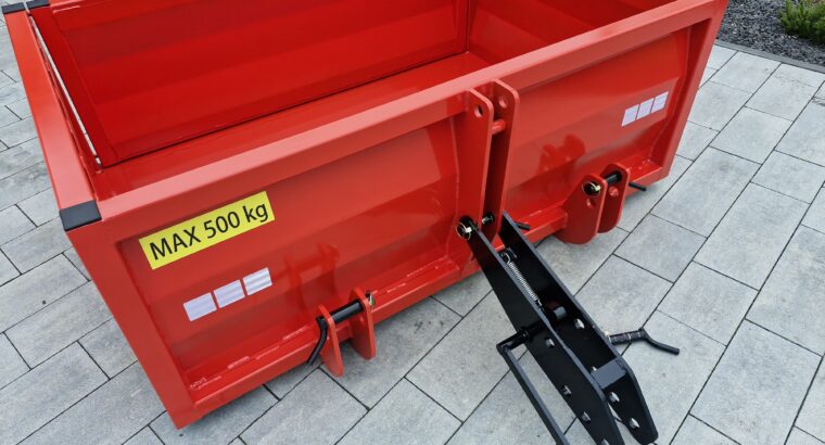 skrzynia transportowa na tył ciągnika tylny TUZ kiper mechaniczny