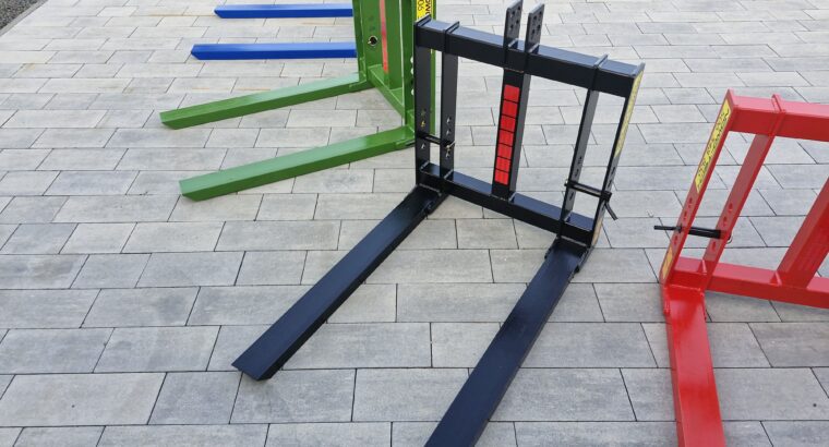 paleciak na tył ciągnika, widły do palet, 4 uchwyty mocujące, nowość