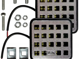 LAMPA ROBOCZA LEDOWA MINI 19 LED 10-30V 83x83x20mm OBUDOWA ALUMINIOWA