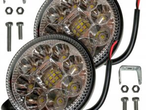 LAMPA ROBOCZA HALOGEN LED 12 LED OKRĄGŁA 83x83x42mm ALUMINIOWA OBUDOWA