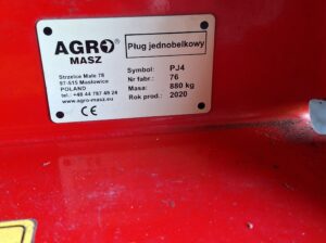 Sprzedam pług Agro Masz PJ4 (3+1) kvernelanda